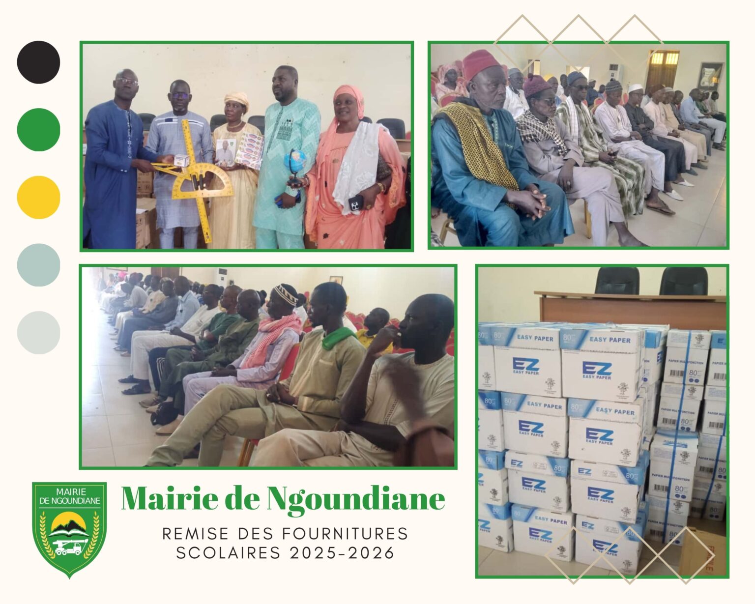 Remise de fournitures scolaires 2025-2026 à Ngoundiane : un engagement fort pour l’éducation