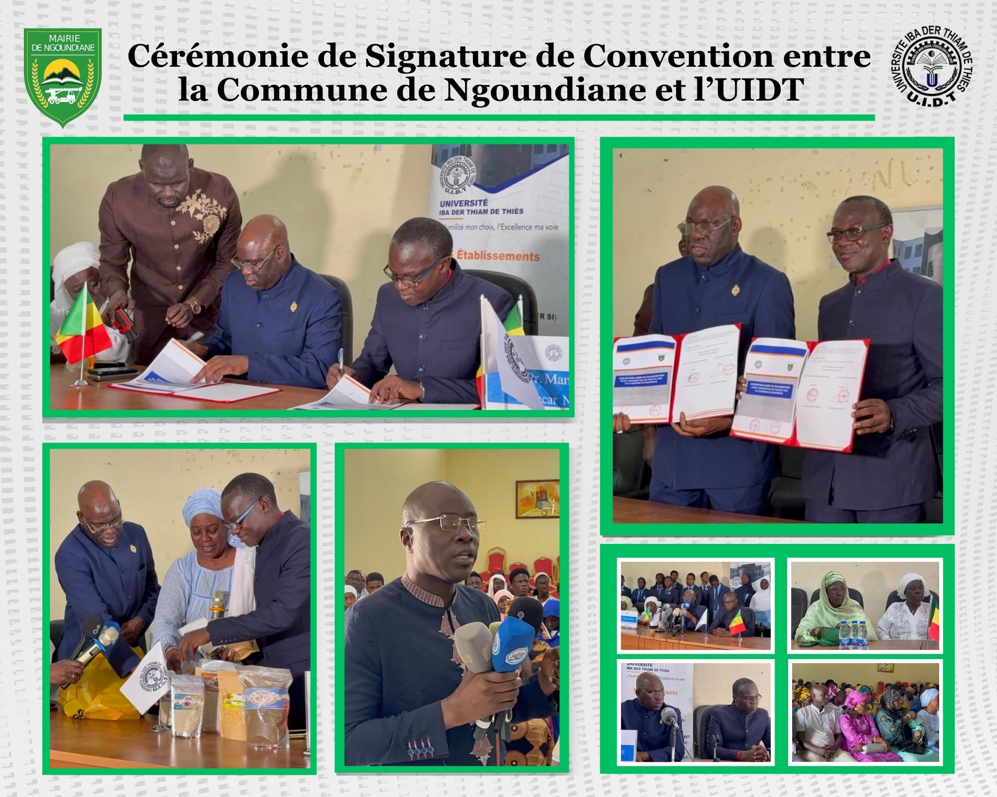 Cérémonie de Signature d’une convention de partenariat entre la Commune de Ngoundiane et l’Université Iba Der Thiam de Thiès